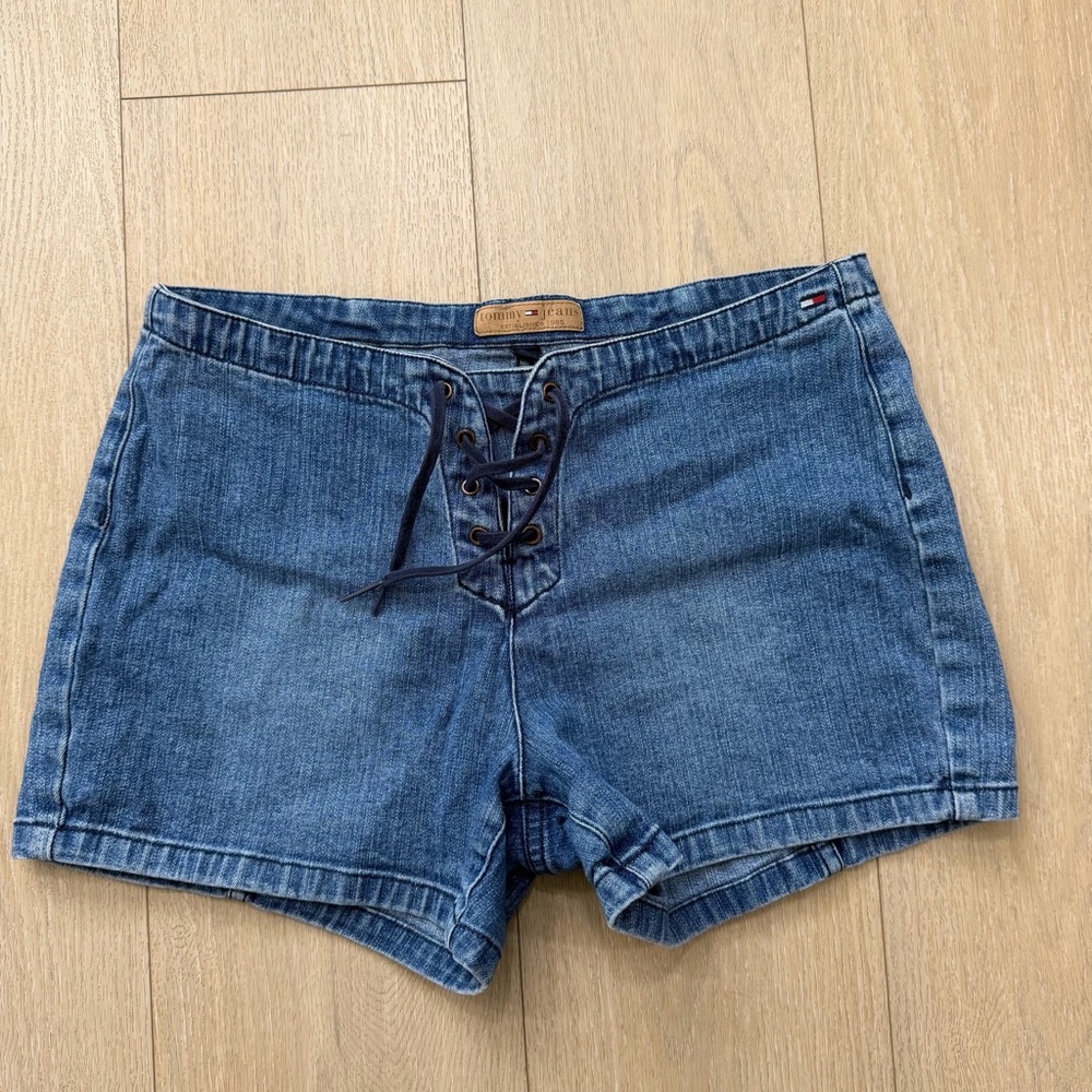 Vintage Tommy Jeans Denim Lace-Up Jean Shorts
